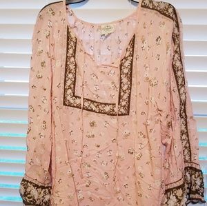 Boho pink blouse